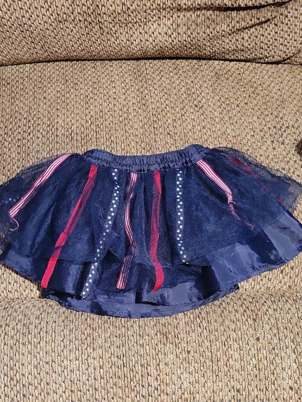 Gymboree Navy Tulle Skirt with Red and White Accents